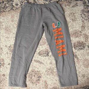Gildan Gray Miami Logo Sweatpants